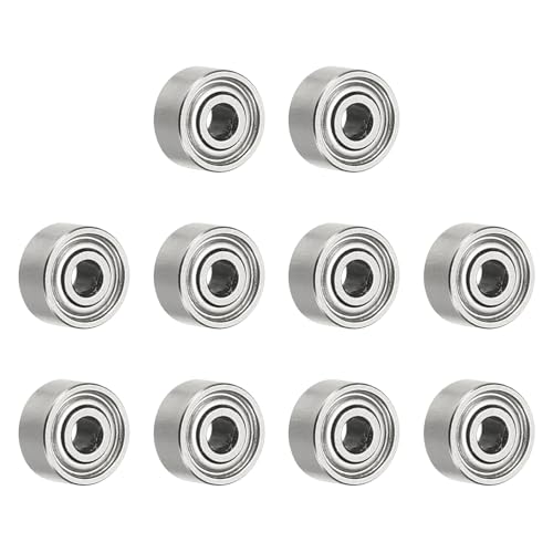 uxcell 10Pcs 692ZZ Deep Groove Ball Bearings, 2x6x3mm Chrome Steel - size: 692ZZ (2x6x3mm)