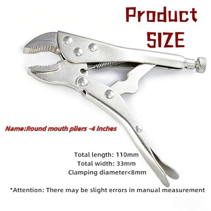 Locking Pliers, 4-inch Curved Jaw Vice Grips pliers， - size: 4-Inch