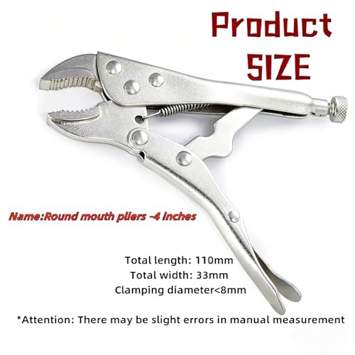 Locking Pliers, 4-inch Curved Jaw Vice Grips pliers， - size: 4-Inch