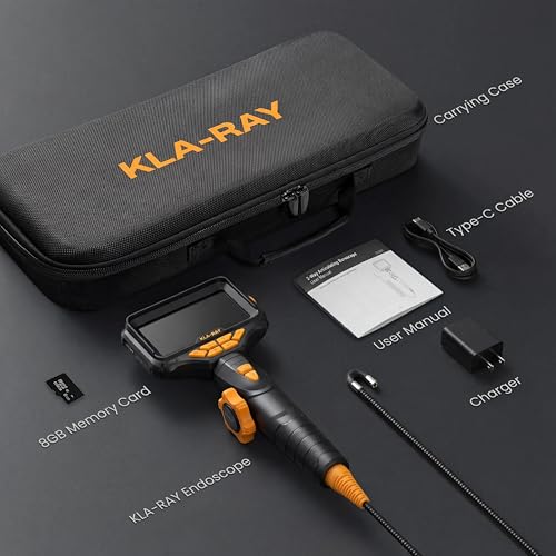 US23-MD62 Two-Way Articulating Borescope with Light, Industrial Endoscope Inspection Camera with 6.2mm Articulated Probe, Flexible Mechanic Snake Scope for Automotive Engine - 3.3FT - style: Articulating Borescope