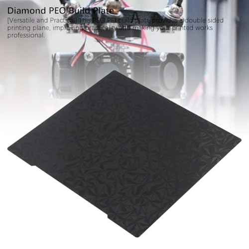 BORDSTRACT Double-Sided Build Plate, PEO Diamond Texture + PEI Spray Texture Spring Steel 254x241mm Without Soft Magnetic Base, Printing Hot Bed Platform for MK3S/MK52 3D Printers - style: PEO diamond texture + PEI frosted texture 254*241mm