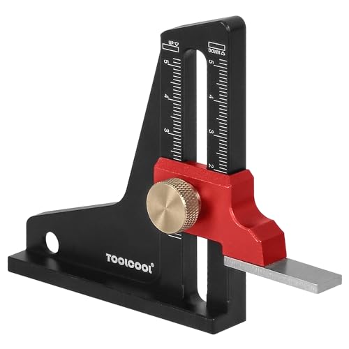 TOOLCOOL Height Gauge Depth Gauge Woodworking Tool Setting Gauge Setup Blocks for Table Saw Router Table Drill Press Bandsaw - Metric - color: Metric