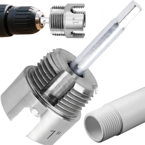 3Pcs PVC Pipe Threader Tool - 1/2" & 3/4" & 1" Dual-Function Internal External Pipe Threading Tool for Water Pipe (1") - size: 1"