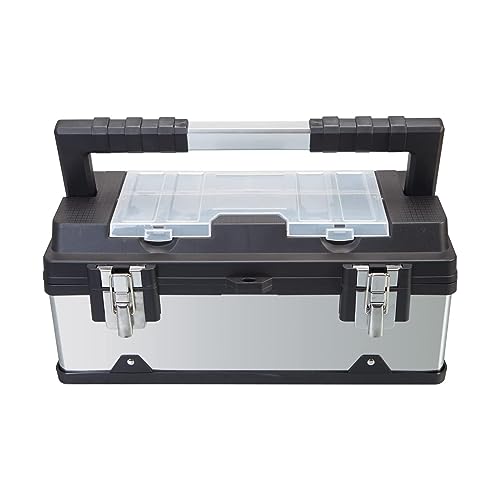 TCE TAM5519U Torin Portable Tool/Garage Storage Box: Ergonomically Designed for Garage, Home, Office, Warehouse, Gym, School - Black