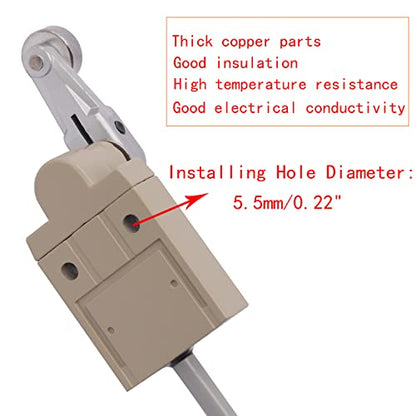 TWTADE TZ-3104 Limit Switch Momentary Roller Lever Plunger NC-NO IP67 Waterproof with Wire