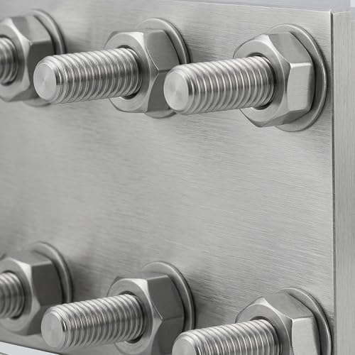 4Pcs Stainless Steel Fully Threaded Rods M8x300mm Right Threads with Nuts - size: M8x300mm