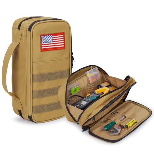 ATRIPACK Tactical Small Tool Bag for Repairmen,Multi-purpose Organiser Bag - color: Brown