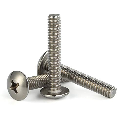 Mellewell M6-1.0 x 30mm Truss Head Machine Screws, Full Thread, 18-8 Stainless Steel, Quantity 25 - color: Silver, size: M6-1.0 x 30mm