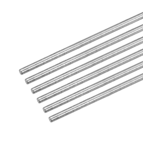 MECCANIXITY Fully Threaded Rod M4 x 350mm 0.7mm Thread Pitch 304 Stainless Steel Right Hand Threaded Rods Bar Studs 6 Pack - size: M4 x 350mm