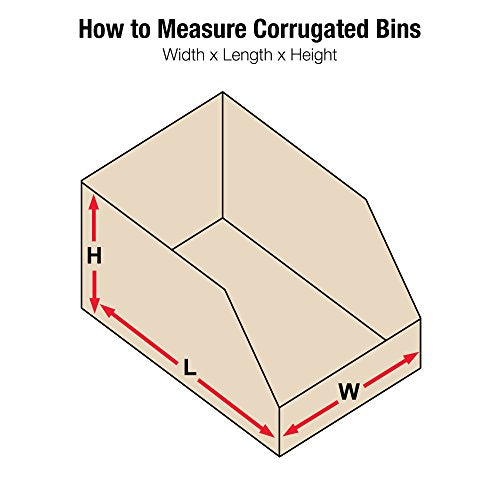 Aviditi Warehouse Rack Corrugated Cardboard Bins, 23"x 42"x 20", Kraft, Pack of 10, For Warehouse, Garage and Home Organization - size: 23 x 42 x 20"