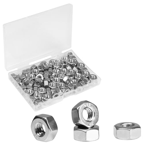 100pcs 1/4-20 Hex Nuts, 304 Stainless Steel - size: 1/4"-20;100 PCS