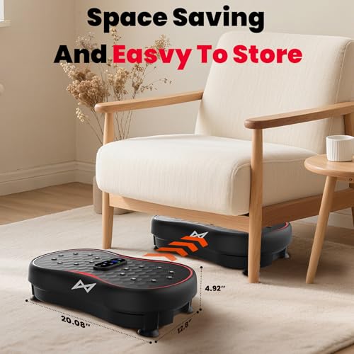 AXV Vibration Plate Exercise Machine Fitness Platform Body Vibrating Board - color: BASIC.BLACK