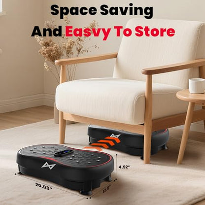 AXV Vibration Plate Exercise Machine Fitness Platform Body Vibrating Board - color: BASIC.BLACK
