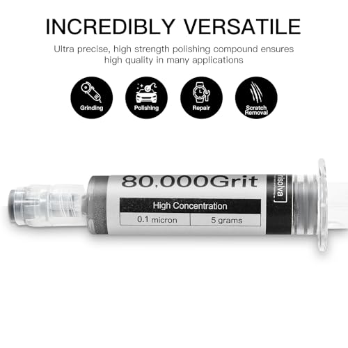 Diamond Paste Polishing Compound for Lapping and Stropping, 80,000 Grit 5 G - size: 30% concentration, style: 80,000Grit