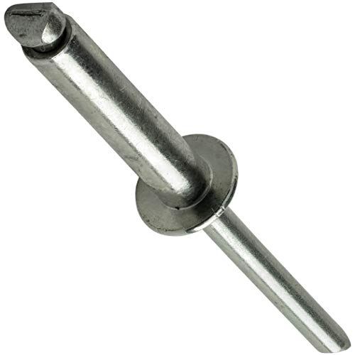 Fastenere Pop Rivets - 3/16" x 3/4" (25pcs) Heavy Duty, Open-End, Stainless Steel, Dome-Head Blind Rivets, Corrosion-Resistant, High Tensile & Shear Strength, 6-12 Gap 0.626"-0.750" - size: 3/16" x 3/4" (6-12) (25 Pack)