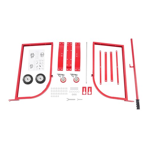 Drum Cradle with Wheels,660lbs Load Drum Dolly,55gal Movable Drum Rack - color: Red