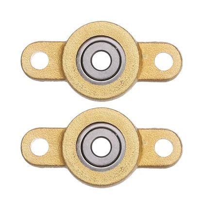 uxcell 2Pcs STF05 Pillow Block Bearings 5mm Bore, Copper Housing, ABEC 3 - size: STF05(5mm Shaft)