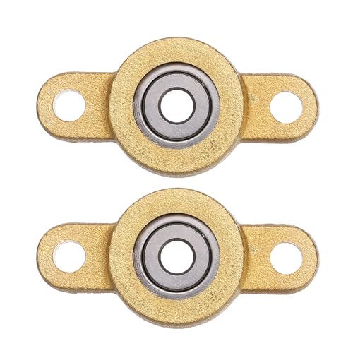uxcell 2Pcs STF05 Pillow Block Bearings 5mm Bore, Copper Housing, ABEC 3 - size: STF05(5mm Shaft)