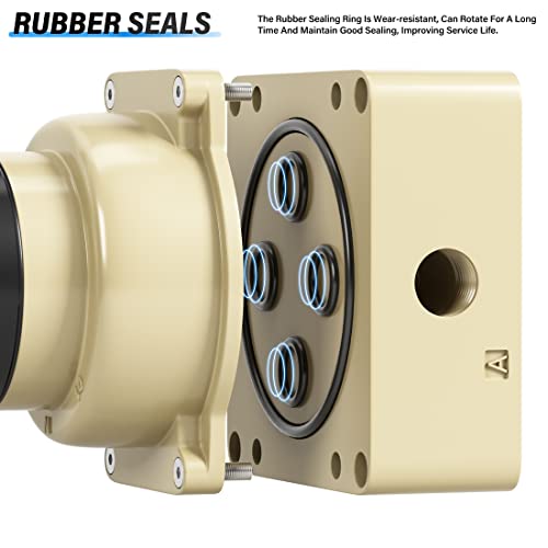 TAILONZ Rotary Lever Hand Valve HV-04 1/2"NPT 3 Position 4 Way - size: 1/2" NPT