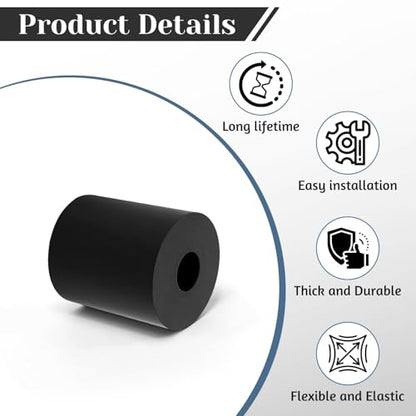 4 PCS Multi Purpose Rubber Spacer, 1-2/5" OD x 1/2" ID x 1-9/16" Thickness - size: 1-2/5" OD x 1/2" ID x 1-9/16" Thickness