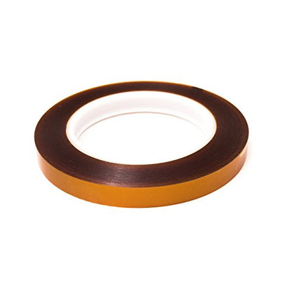Bertech - PPTDE-3/8 Double Sided Polyimide Tape, 1 Mil Thick, 3/8 Inches Wide x 36 Yards Long, Silicone Adhesive on Both Sides, 3 Inch Core, RoHS and REACH Compliant - size: 0.375 Inches