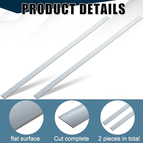 Yaocom 2 Pcs 304 Stainless Steel Flat Bar, 48" L,1-1/2" W,1/8" T - size: 48" L,1-1/2" W,1/8" T