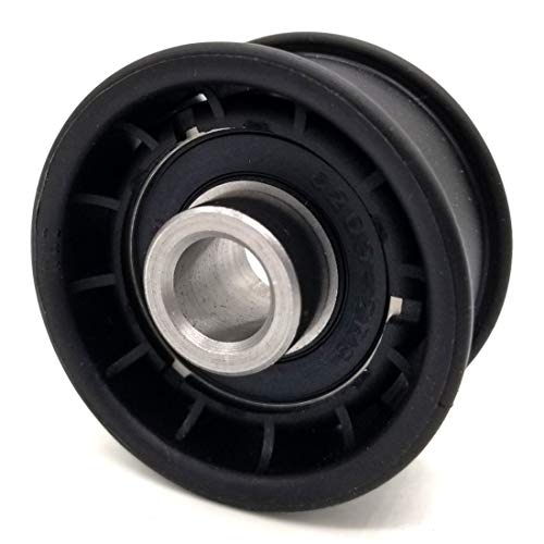 Flat Idler Pulley, 2'' Flat Diameter, 1/2" Bore, Plastic