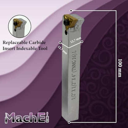 MachEl 4" Fly Cutter with Indexable Carbide Insert Tool 3/4"(19 mm) - size: 3/4" Straight Shank