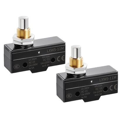 2 Pcs LXW5-11M Micro Limit Switch, 5A 250VAC Micro Switch, SPDT - color: LXW5-11M