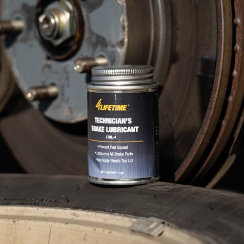 4LIFETIMELINES Technician's Grade Brake Lubricant - Rust and Corrosion Protection - Silences Squeaks - Mess-Free Application with Brush Top Can - 4 oz - size: Standard Formula