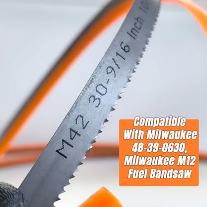 Bandsaw Blades for Milwaukee M12 Fuel Bandsaw, 30-9/16" x 1/2" x 0.02", Portable Band Saw Blades, 10/14 TPI, Bi-Metal M42, 3 Pack - size: 3 pcs 10/14 tpi