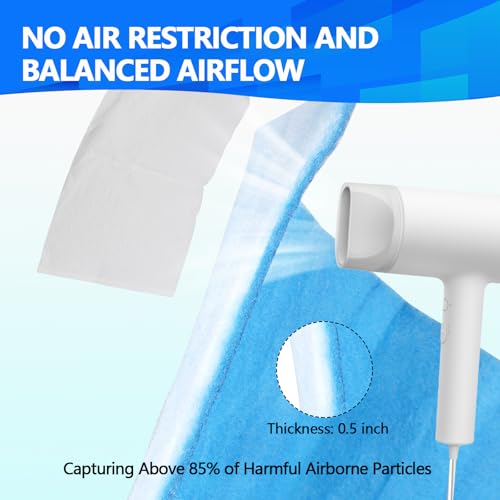 MERV 8 Air Vent Filters, 12×120 In Cut to Fit, Makes 50+ Filter - size: 12" x 120" x 0.5"