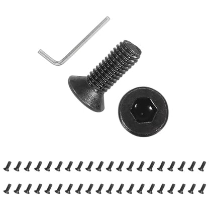 PATIKIL M3x8mm Flat Head Socket Cap Screws Carbon Steel Hex Spanner 100Pcs - size: M3x8 mm