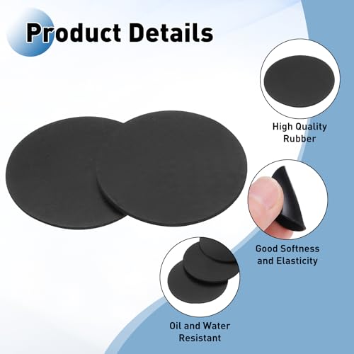 PATIKIL Rubber Solid Discs Washers 28mm OD x 1mm Thick 10 PCS - size: 28mm x 1mm