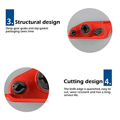 MYFAMIREA Heavy Duty Poly Strapping Tensioner and Cutter Manual Banding Tools Windlass for 1/2" -3/4" Width Polyester Polyproplyn Strap - Passion Red - style: Tensioner-Passion Red