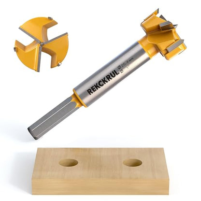 1" | 25.4mm Triple Flute Tungsten Carbide Forstner Drill Bit (Hex) - size: 1" | 25.4mm