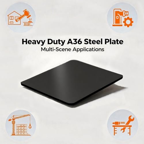 4Pack 3/16" A36 Steel Plate-4" x 4"Hot Rolled Steel Sheet,Weldable Metal Square Steel - size: 4x4x3*16"