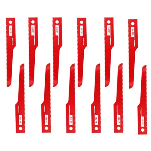 12 Pcs P4EV-6 Air Saw Blades, 4" 24 TPI, 1/2" Shank for Ingersoll Rand