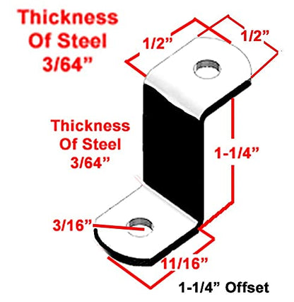 1.25" Canvas Offset Clips Extra Heavy Duty with Screws 20 Pack