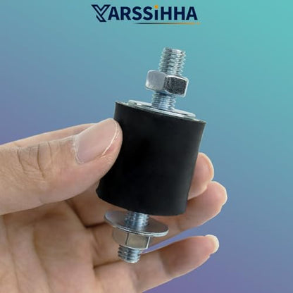 Yarssihha 4 Pack M8 Anti-Vibration Rubber Isolator Mounts, 30x30mm Rubber Studs Shock Absorber, Cylindrical Vibration Isolators for Diesel Engines, Air Compressors, Vibration Motor - size: D30*H30mm