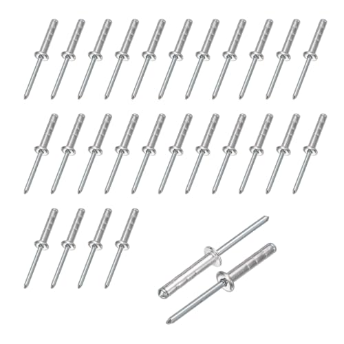 HARFINGTON 50pcs Aluminum Large Head Grip Rivets 3/16" x 1" - size: 3/16" x 1"