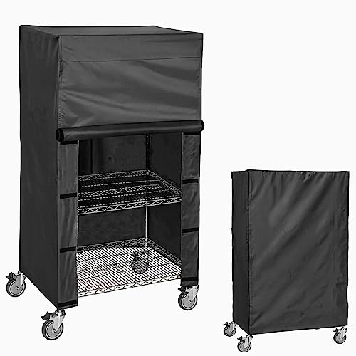 Shelf Cover for Wire Shelving Rack, Fits 30"x14"x62" Storage Rack - color: Black, size: 30"W x 14"D x 62"H