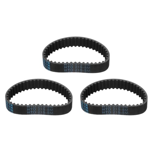 uxcell 3pcs HTD-5M Rubber Timing Belt 43 Teeth, 215mm Pitch Length x 15mm Width x 3.6mm Height, Closed Loop Pulley Timing Belt - size: 215mm