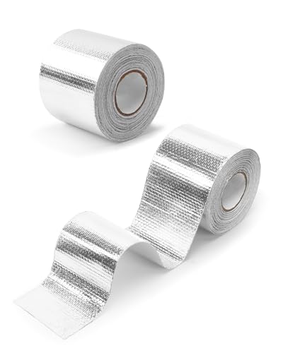2 Pack Aluminum Foil Tape, Heat Resistant Tape, Heat Resistant Tape - color: Silver Aluminum Foil Tapes *2