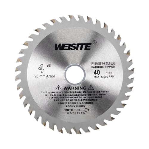 Circular Saw Blade, 4" Outer Dia 40 Teeth 5/8" Arbor, Wood Tungsten Carbide Tipped Slitting Saw (Applications: For Wood Cutting) - size: 105mm x 40T