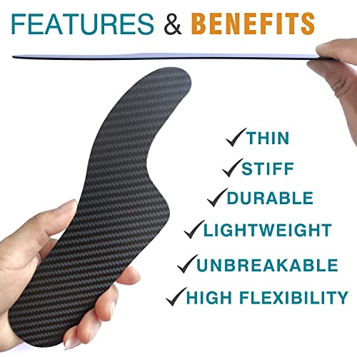 1 Pair Morton's Extension Orthotic,Carbon Fiber Insole,Rigid Foot Support Insert for Morton's Toe,Turf Toe,Hallux Rigidus,Arthritis 24.5cm(Men's Size 8/Women 9) - size: 24.5cm,Fit Women's Size 9, Men's 8