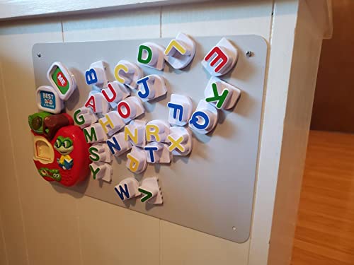CMS MAGNETICS - (200 in²) 20x10 Stainless Steel Sheet Metal with 1mm Thickness | Bulletin Board to Hang Your Magnets, Magnetic Spice Jars, Office, Jewelry, Crafting, Cabinets, Kitchen Splash Guard - size: 20" x 10"
