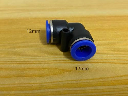 12mm Od Air Line Elbow Union, Push To Connect Air Fittings, Push Elbow Push Air Fitting (10 Pack) - size: 0.472", style: Elbows Union