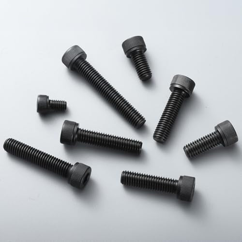 M6-1.0 x 10mm Bolt, 80PCS M6 Hex Socket Head Cap Screws Bolts, 12.9 Grade Alloy Steel, Full Threads, Allen Socket Drive, with Hex Spanner - size: M6x10mm