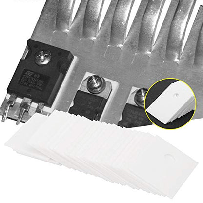 Ceramic Sheet, Alumina Ceramic Sheet, 100pcs To-247 Alumina Ceramic Insulating Sheet Mos Transistor Igbt Cooling Pad 17 X 22 X 1mm